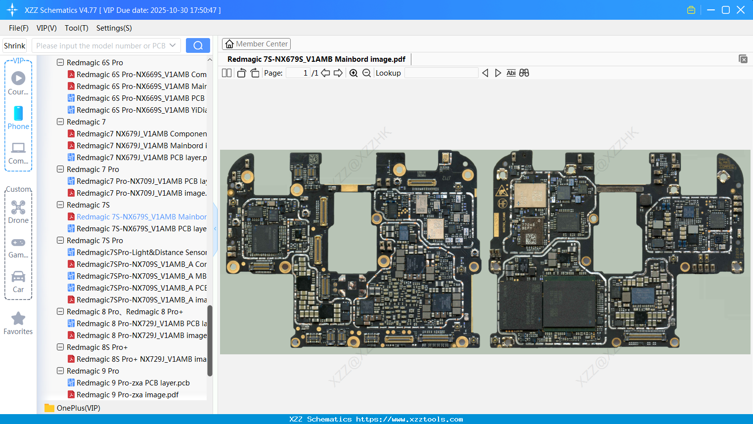 Nubia Redmagic 7S-NX679S_V1AMB Mainbord Image